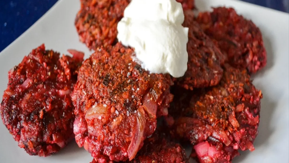 Beetroot latkes