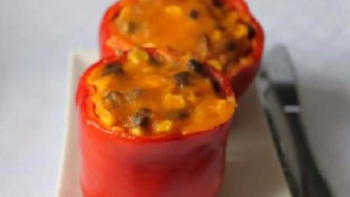 Black Bean and Cheese Stuffed Bell Peppers