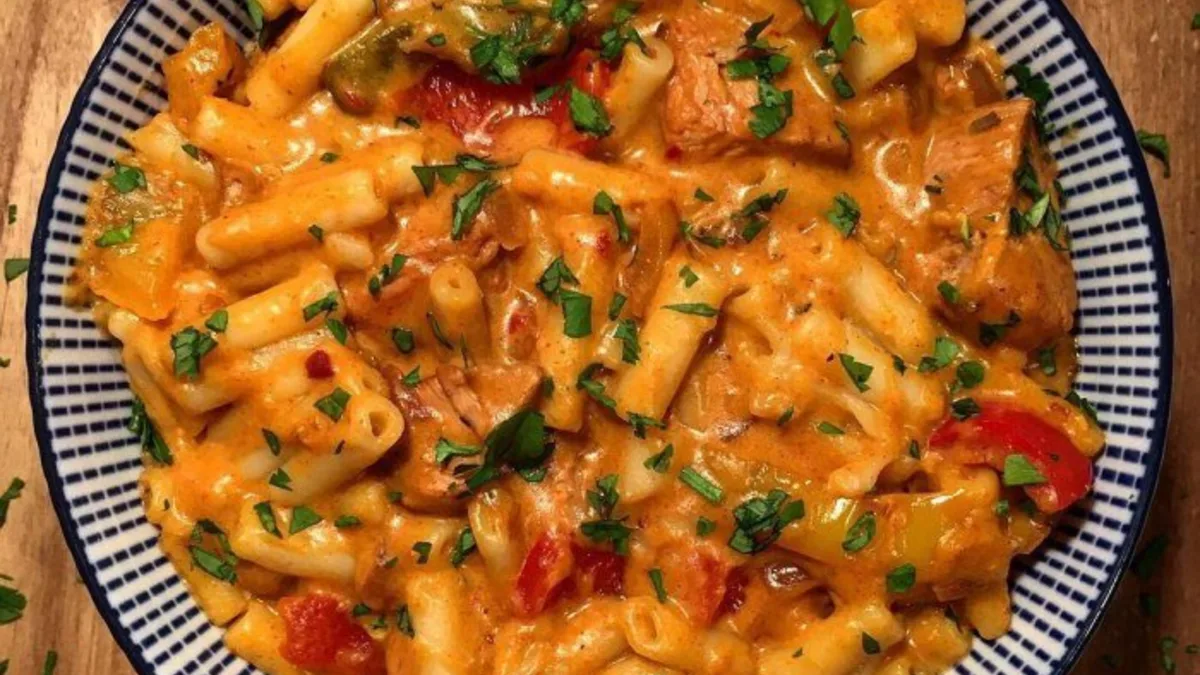 Chicken Fajita Mac and Cheese