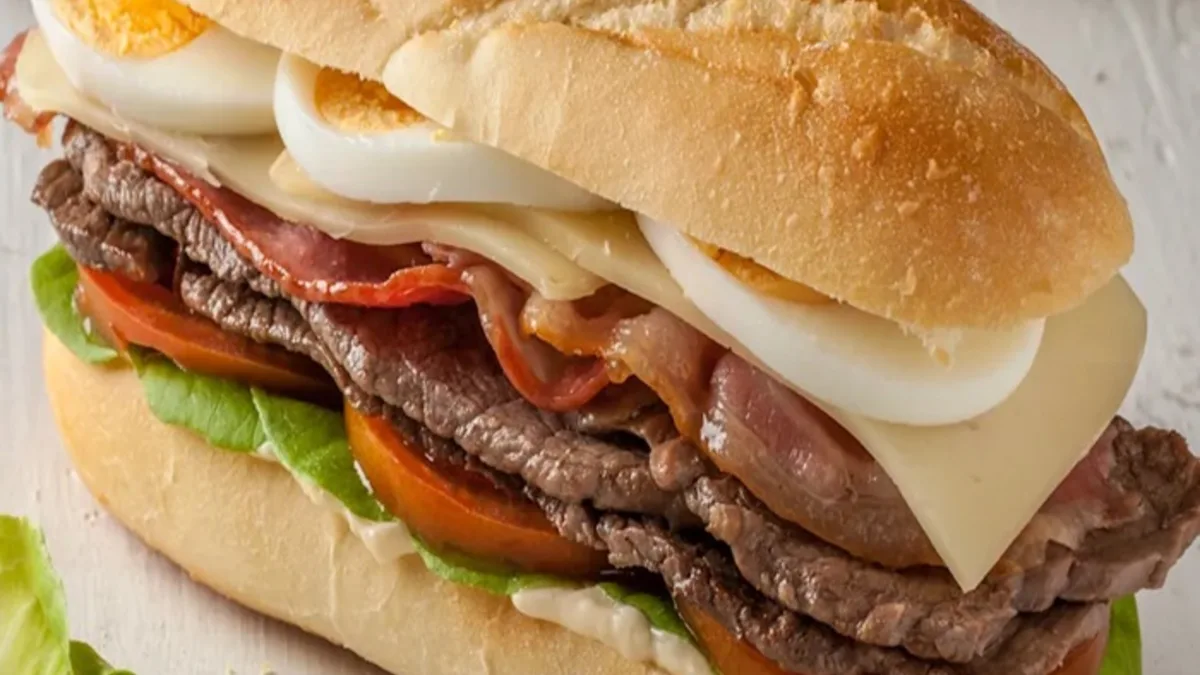 Chivito sandwich