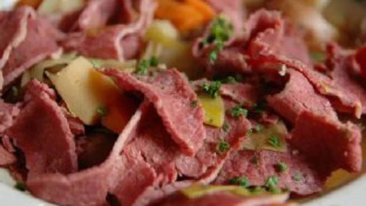 Corned Beef And Cabbage With Irish Mustard Sauce