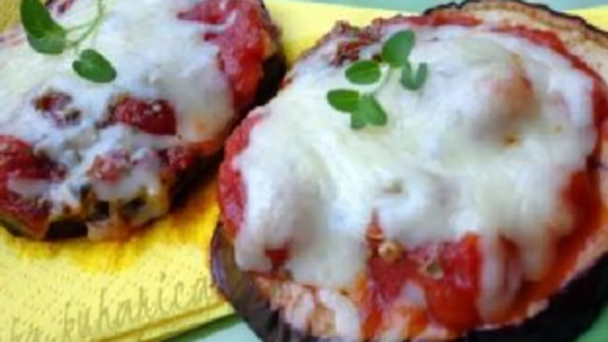Eggplant pizzette