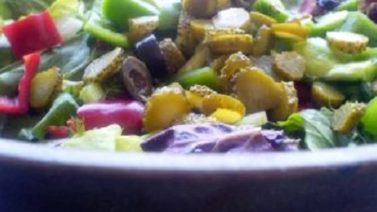 fennel, Peppers, Lettuce Salad
