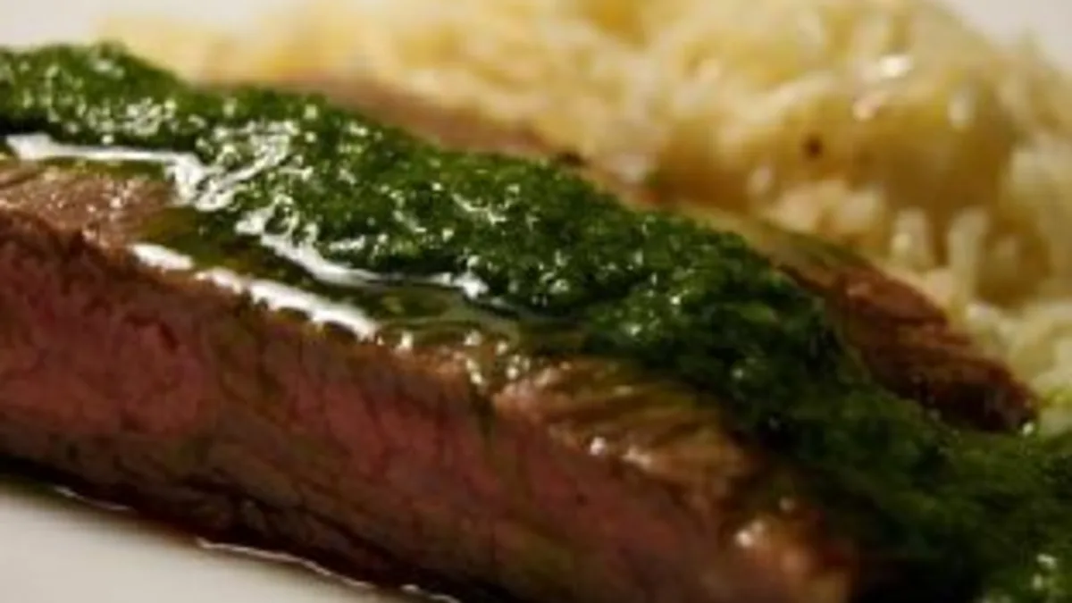 Flank Steak With Chimichurri Sauce