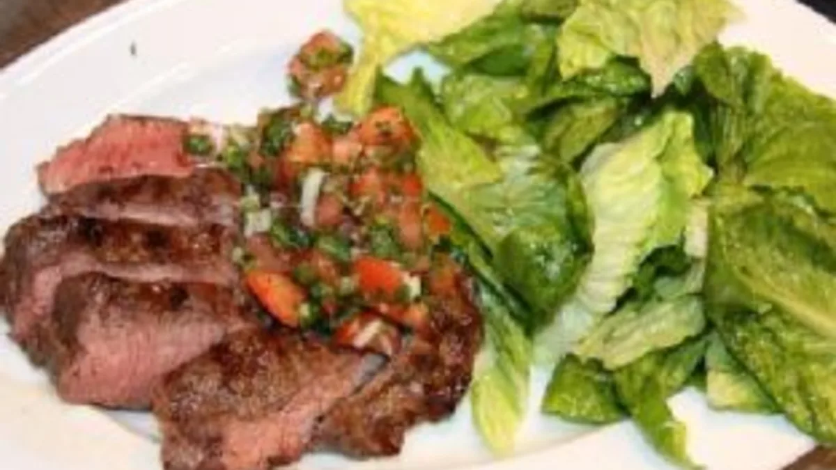 Flank Steak with Herbed Salsa