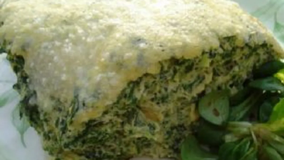 Fluffy frittata with spinach