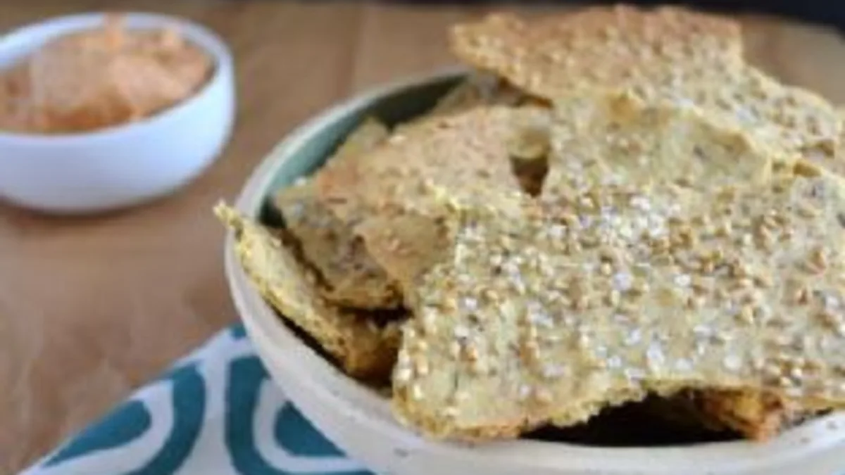 Herbed Multi-Seed Chickpea Crackers