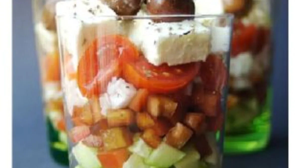 Layered Greek Salad