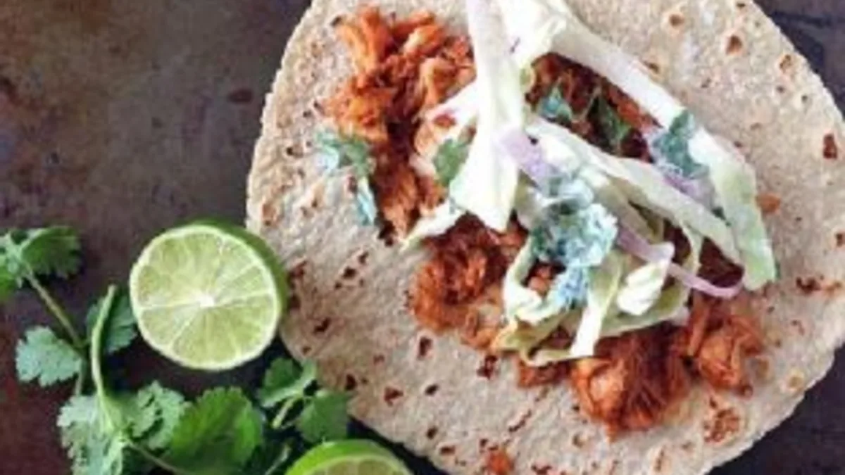 Pork Carnitas with Chipotle BBQ Sauce and Slaw