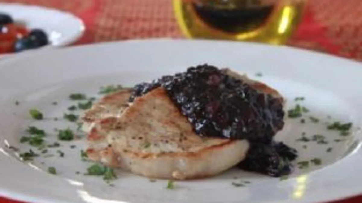 Pork with Blueberry Sauce