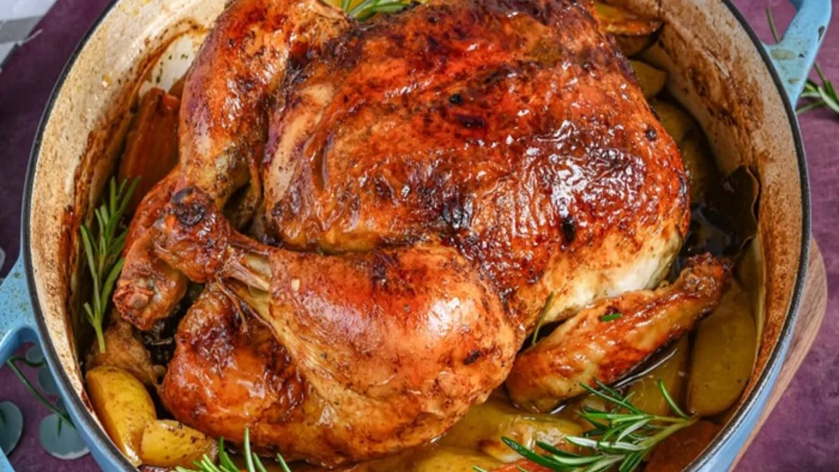 Poulet Roti a l'Algerienne (Algerian Roast Chicken)