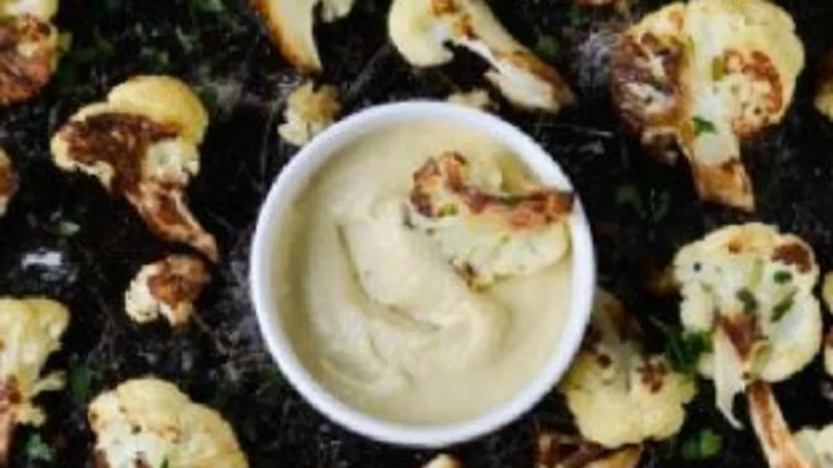 Roasted Cauliflower with Tahini Sauce