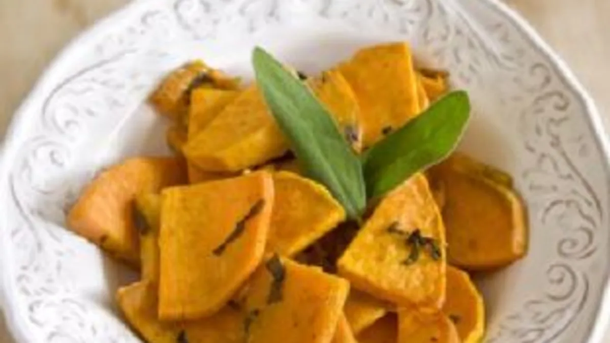 Roasted Sweet Potatoes with Sage