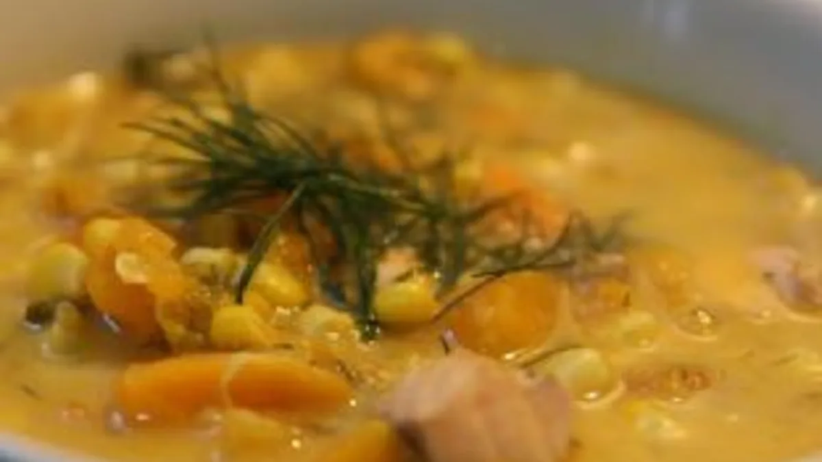 Salmon Butternut Squash Corn Chowder