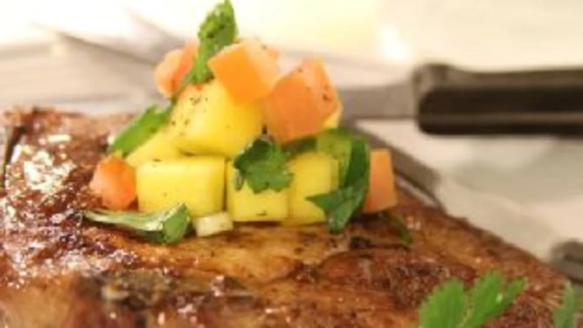 Seared Pork Chops with Mango Salsa
