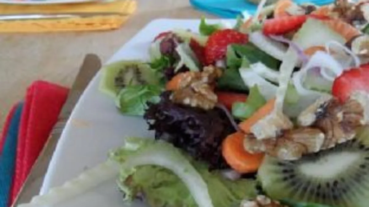 Spring Salad with Walnut Vinaigrette