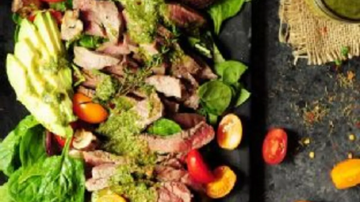 Steak Salad with Chimichurri Sauce