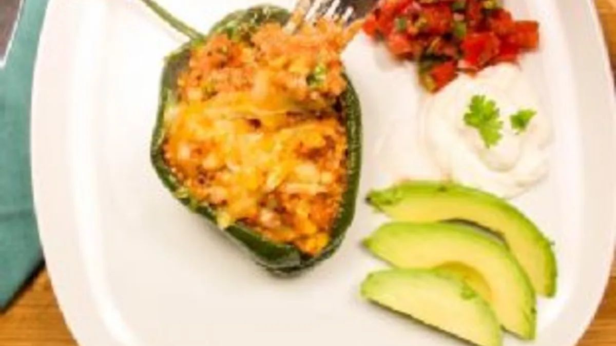 Vegetarian Enchilada Stuffed Peppers
