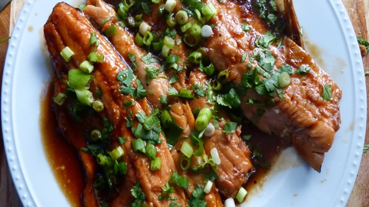 Vietnamese caramel trout