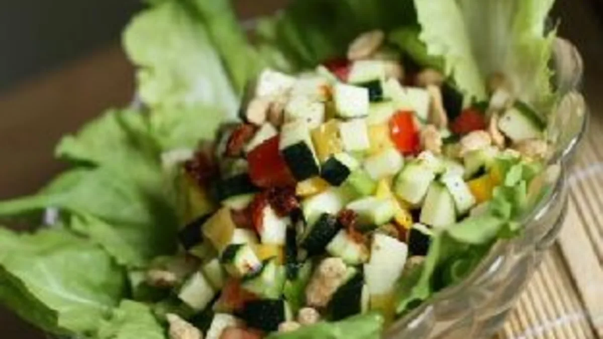 Zucchini Salad With Black Pepper Peanuts